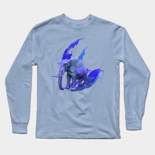 Blue Elephant Long Sleeve T-Shirt